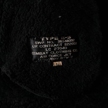 B-3 Mouton Leather Jacket Black