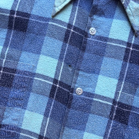70s Print Flannel Plaid Shirt