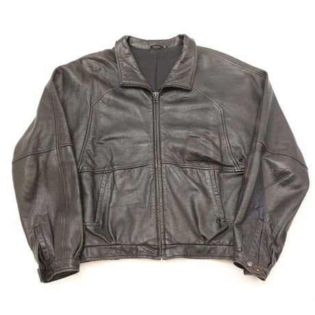 Black Lamb Leather Jacket Loose Silhouette