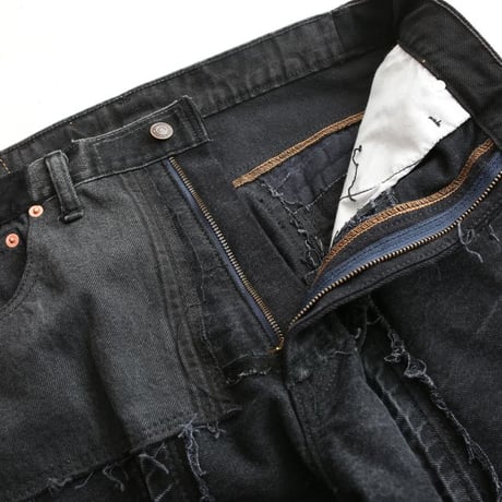Levi's Patchwork Remake Black Denim Pants
