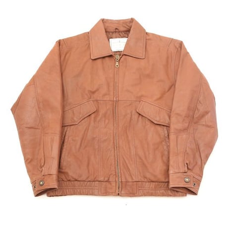 A-2 Type Brown Leather Jacket Loose Silhouette