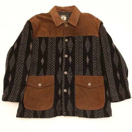 Velour Knit × Suede Coat