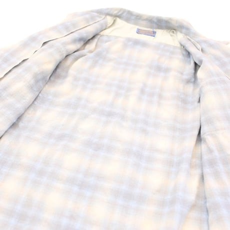 70's Pendleton Open Collared Check Wool L/S Shirt