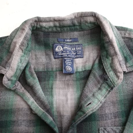 Ombre Plaid Cotton Flannel Shirt