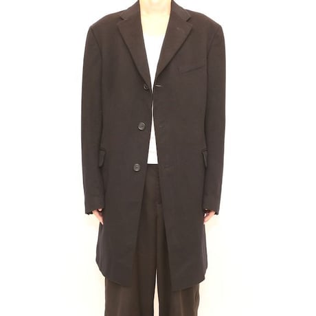 Vintage Chesterfield Merino Wool Coat Loose Silhouette Made in Italy