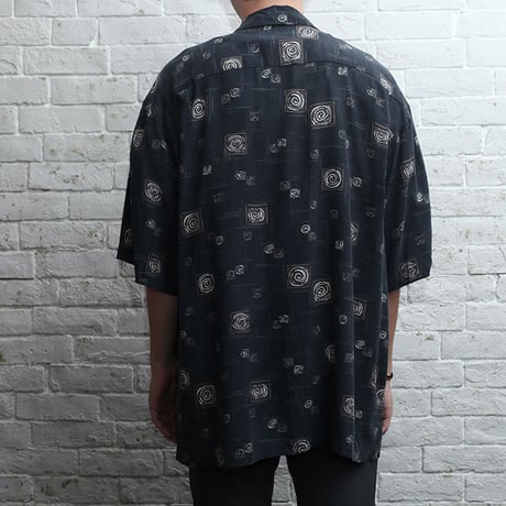 シルク 総柄シャツ Silk S/S Shirt