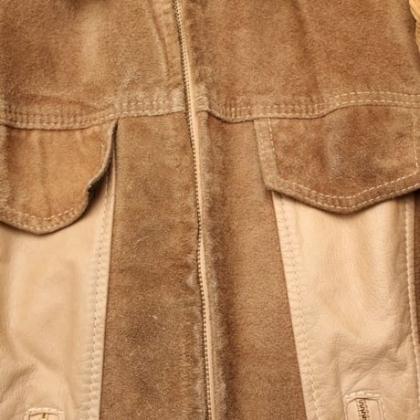Sears Corduroy × Leather Boa Jacket