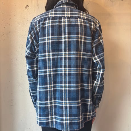 70s Sears Print Flannel Plaid Shirt