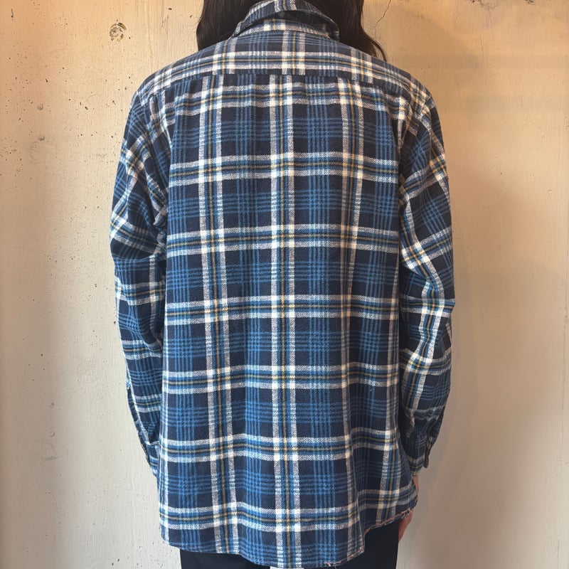 70s Sears Print Flannel Plaid Shirt | Strato