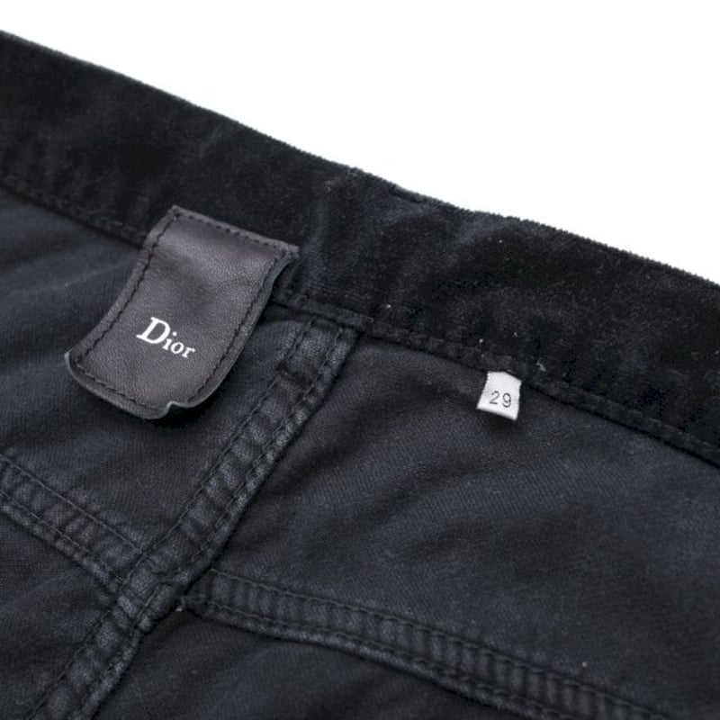 【希少】05AW Dior Homme エディ ベロア ブーツカットブラック27 Dior Homme(ディオールオム) エディ期レザーヒールブーツ