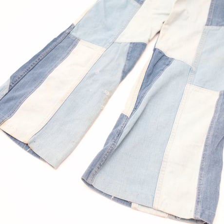 Patchwork Boots-Cut Denim Pants