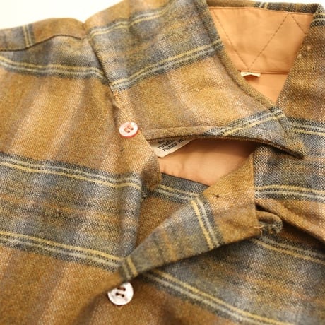 70s Wool Plaid Loop Shirt