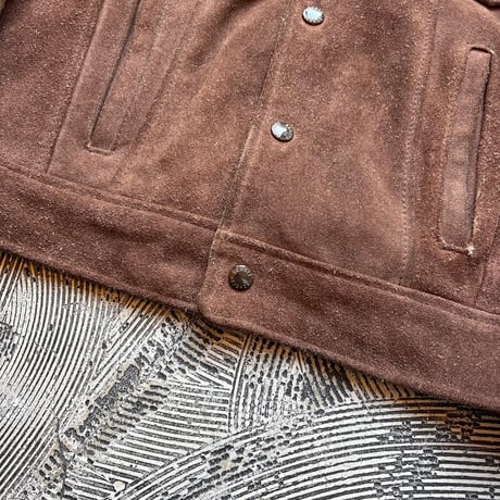 80-90s Schott Suede Trucker Jacket