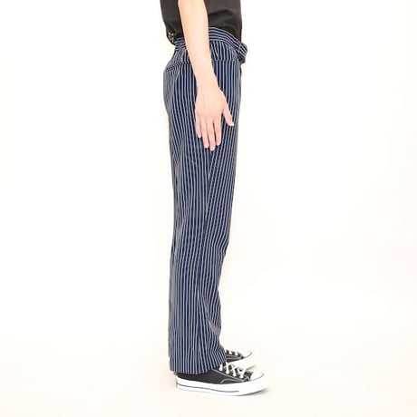 Vintage Striped Pattern Flared Polyester Slacks Pants