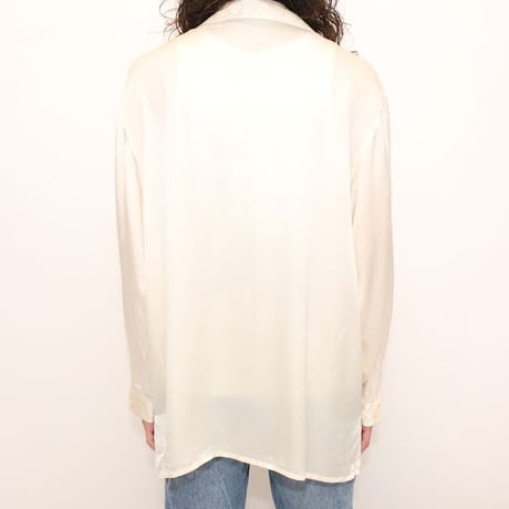 Open Collar Silk L/S Shirt