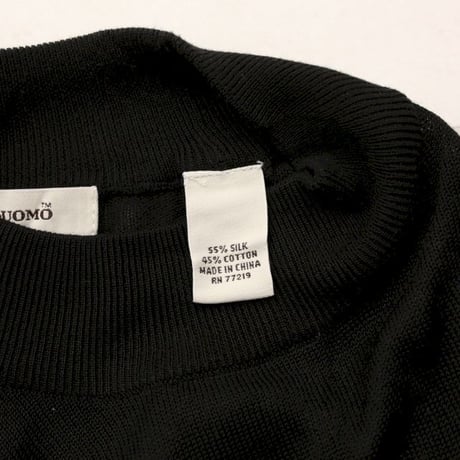Mockneck Silk×Cotton Knit Sweater