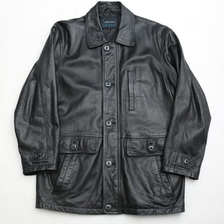 Black Leather Half Coat