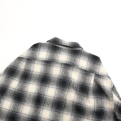 Pendleton Ombre Plaid Wool Shirt "Black×White"