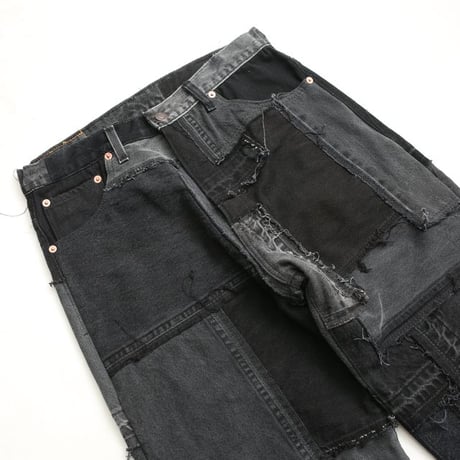 Levi's Patchwork Remake Black Denim Pants