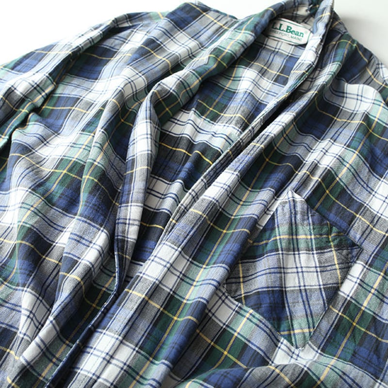 L L Bean Cotton Check Gown チェックガウン | Strato