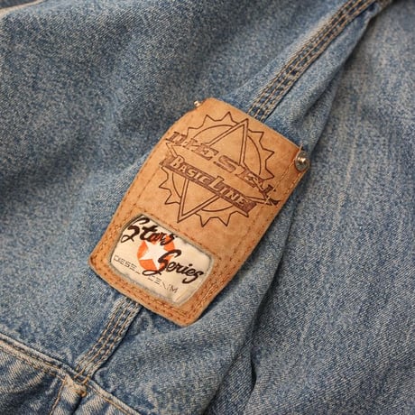 90s Diesel Leather Collar Denim Jacket MADE IN ITALY