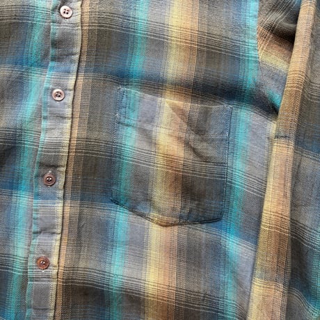 80s Arrow Ombre Plaid Cotton Shirt