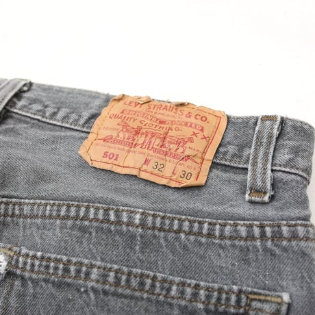 90s Levi's 501 "Yarn-dyed" Black Denim Pants