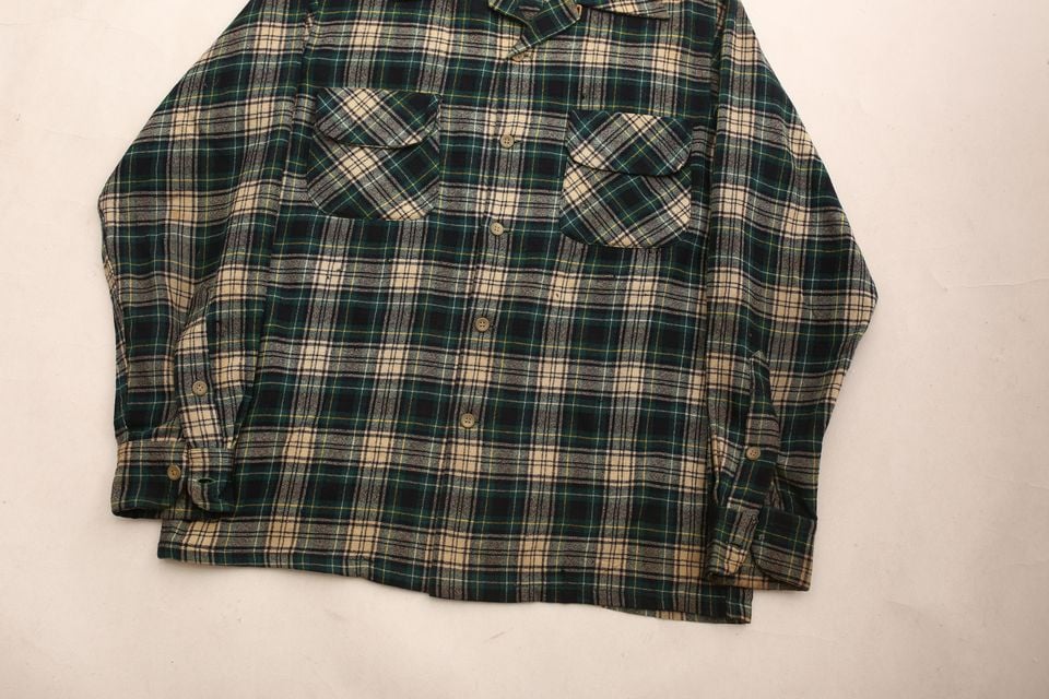 40s Pendleton Wool Plaid Loop Shirt | Strato