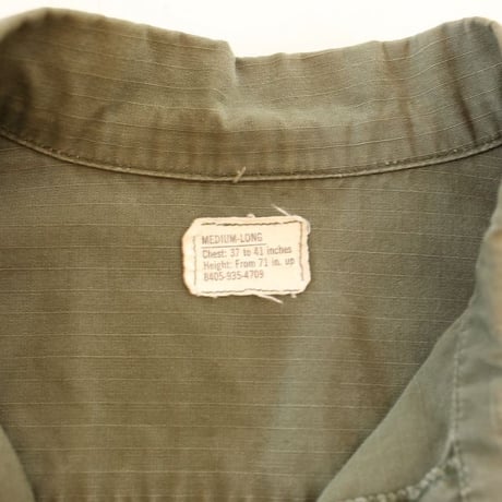 60's U.S.ARMY Jungle Fatigue Jacket 4th
