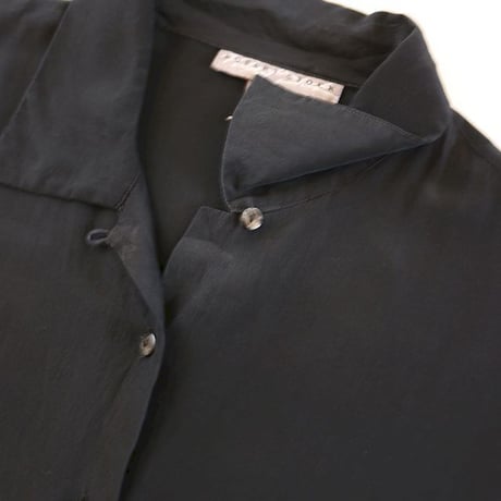 Open Collar Silk L/S Shirt
