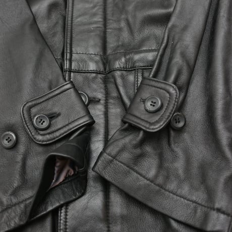 Black Lamb Leather Coat