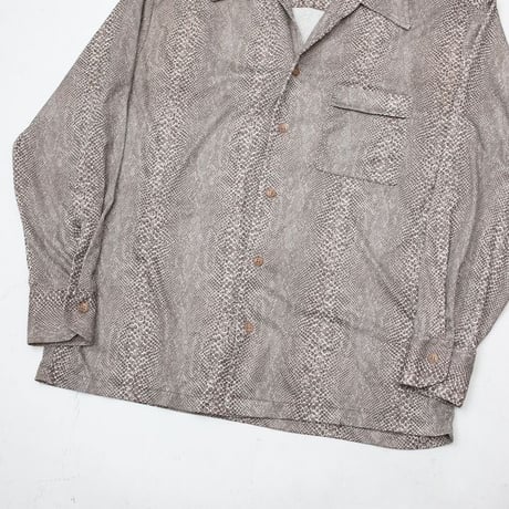 70's Open Collared Polyester Shirt