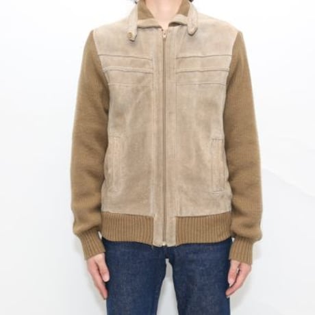 Vintage Leather×Knit Jacket