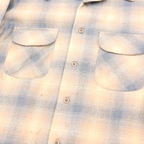 70's Pendleton Open Collar Wool Checked L/S Shirt