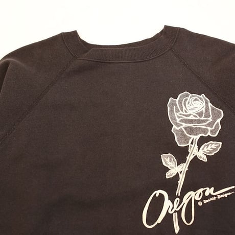 80's Hanes 'Rose' Print Sweat Shirt