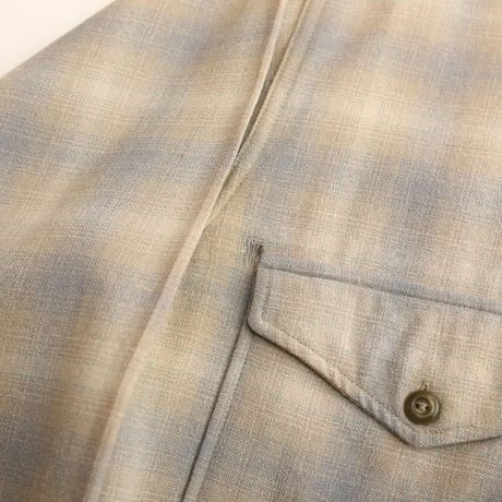 40s Pendleton Ombre Plaid Wool Shirt