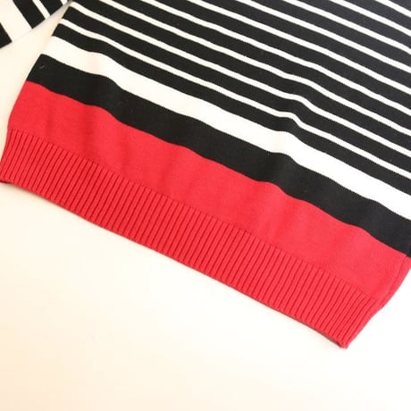 Haif Zip Cotton Knit Sweater