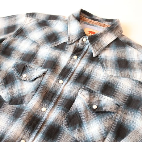 Western Ombre Checker Flannel Shirt  