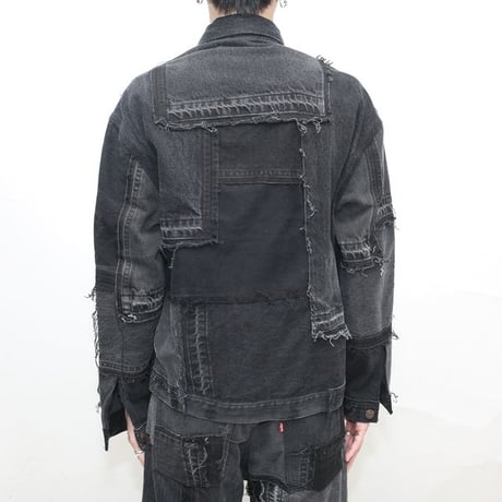 Levi's Patchwork Remake Black Denim Jacket