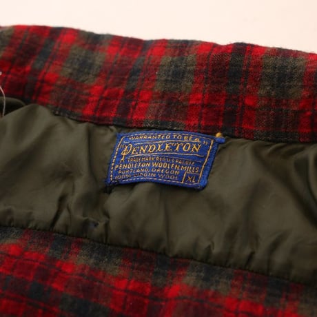 60's Pendleton Open Collar Wool Checked L/S Shirt