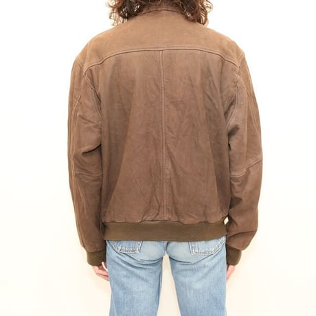 A-2 Type Nubuck Leather Jacket Brown