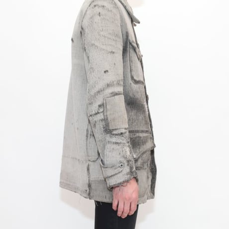 French Vintage Hunting Jacket  Witn Animal Button