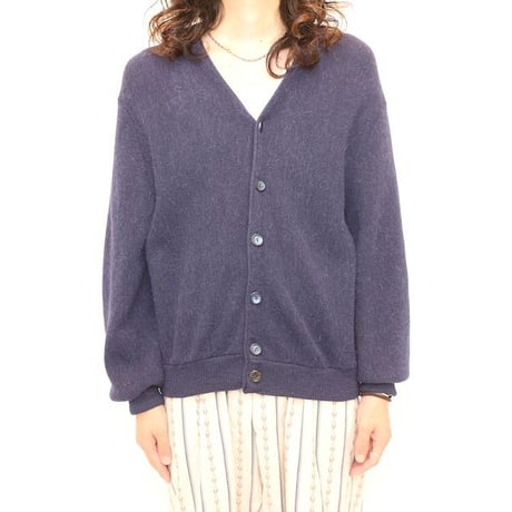 70's Arnold Palmer Alpaca × Wool Knit Cardigan