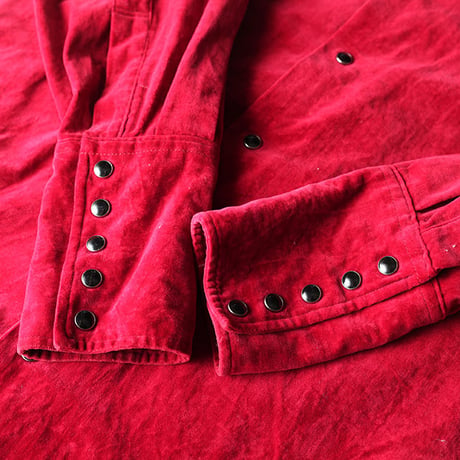 Red Velor Western Shirt