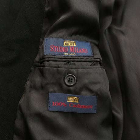 100% Cashmere Balmacaan Coat MADE IN ITALY