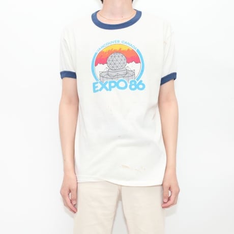 Vintage Ringer T-Shirt "EXPO 86"