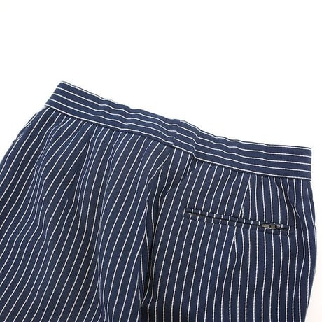 Vintage Striped Pattern Flared Polyester Slacks Pants