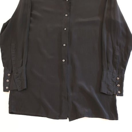 Open Collar Silk L/S Shirt