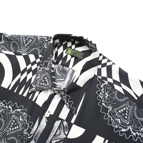 Geometric Pattern L/S Shirt