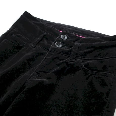 Black Velour Flared Pants